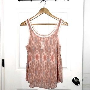 Sheer Pastel Psychedelic Hippie Native Tribal Aztec Geometric Tank Top